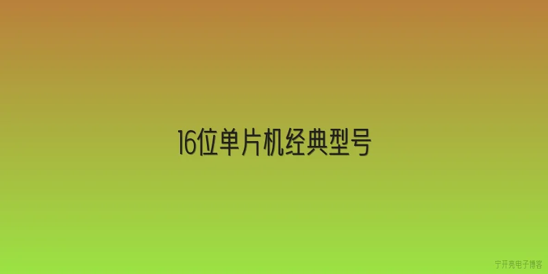 16位单片机经典型号