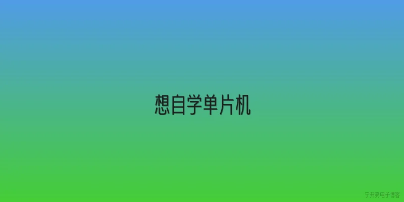 想自学单片机