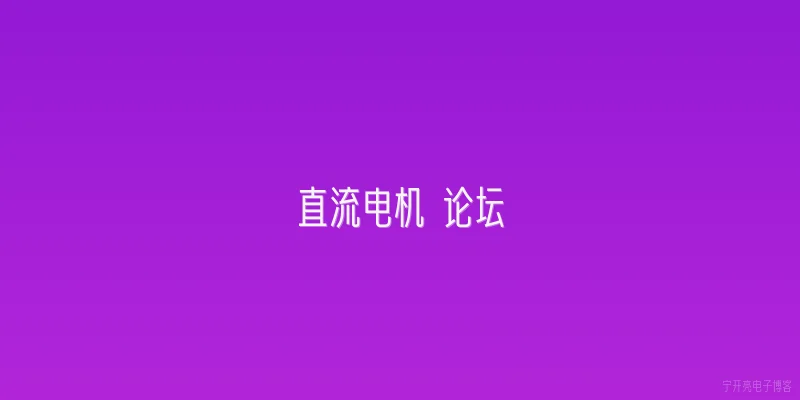 直流电机 论坛