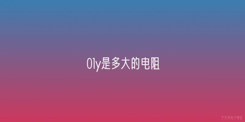 01y是多大的电阻