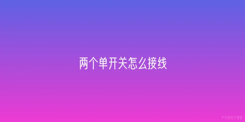 两个单开关怎么接线