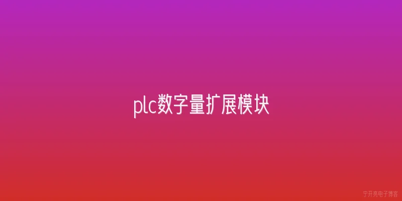 plc数字量扩展模块